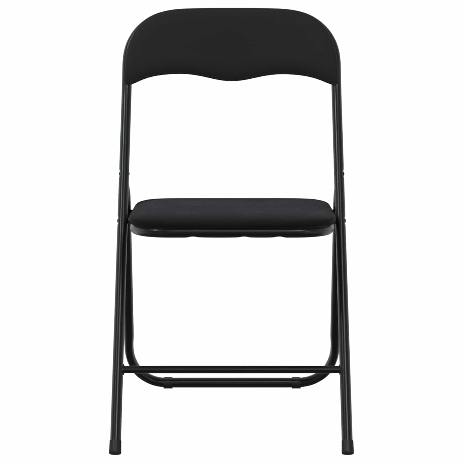 vidaXL Folding Chair 2 pcs Velvet Black 48 x 44 x 78 cm 5