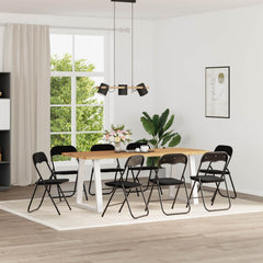 vidaXL Folding Chair 8 pcs Velvet Black 48 x 44 x 78 cm 1