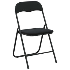 vidaXL Folding Chair 8 pcs Velvet Black 48 x 44 x 78 cm 2