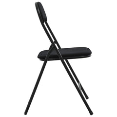 vidaXL Folding Chair 8 pcs Velvet Black 48 x 44 x 78 cm 6