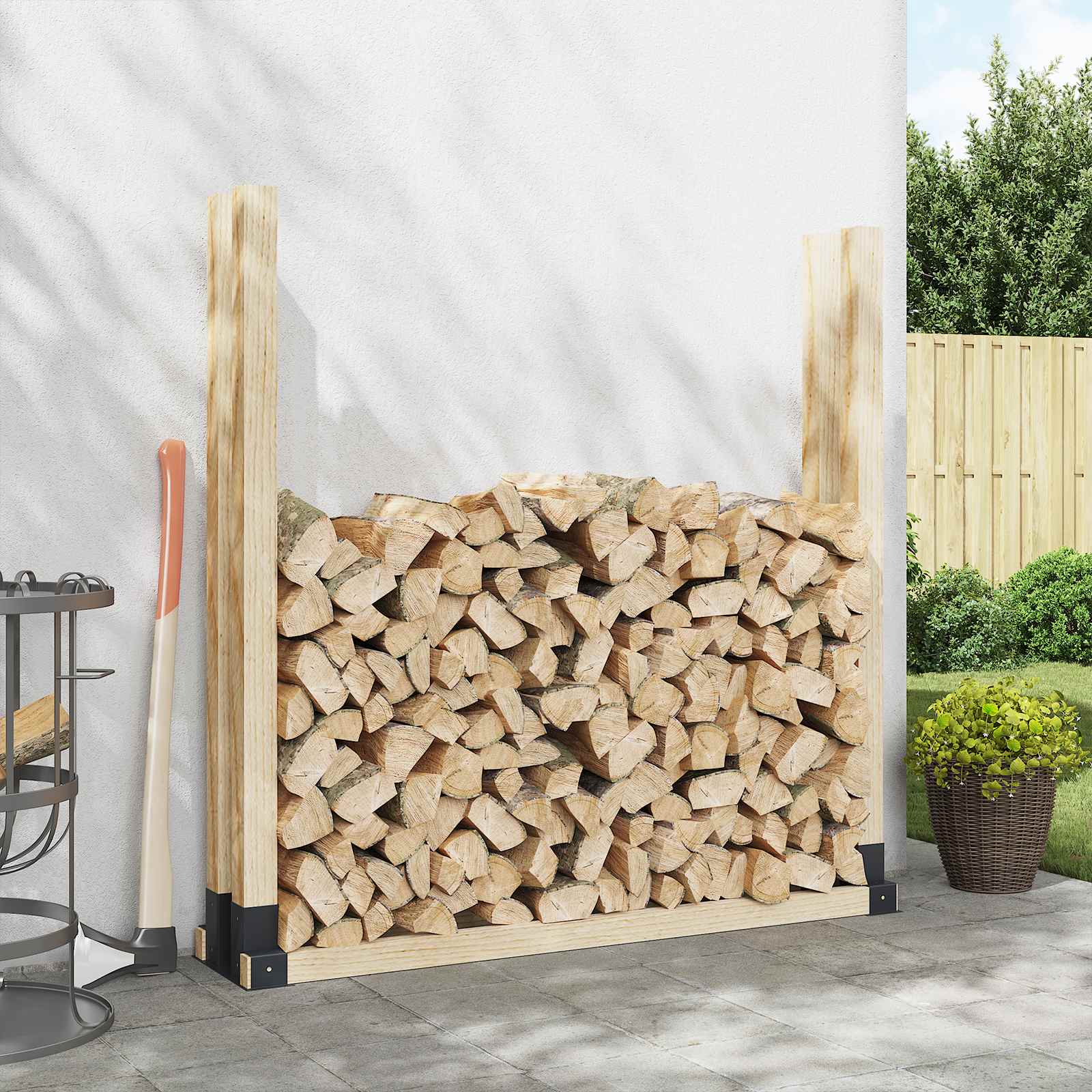 vidaXL Firewood Stack Aid 2 pcs Anthracite 34 x 10 x 15 cm Steel 1