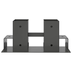 vidaXL Firewood Stack Aid 2 pcs Anthracite 34 x 10 x 15 cm Steel 4