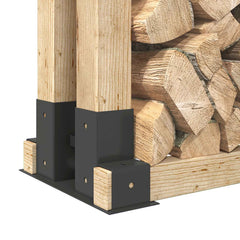 vidaXL Firewood Stack Aid 2 pcs Anthracite 34 x 10 x 15 cm Steel 3