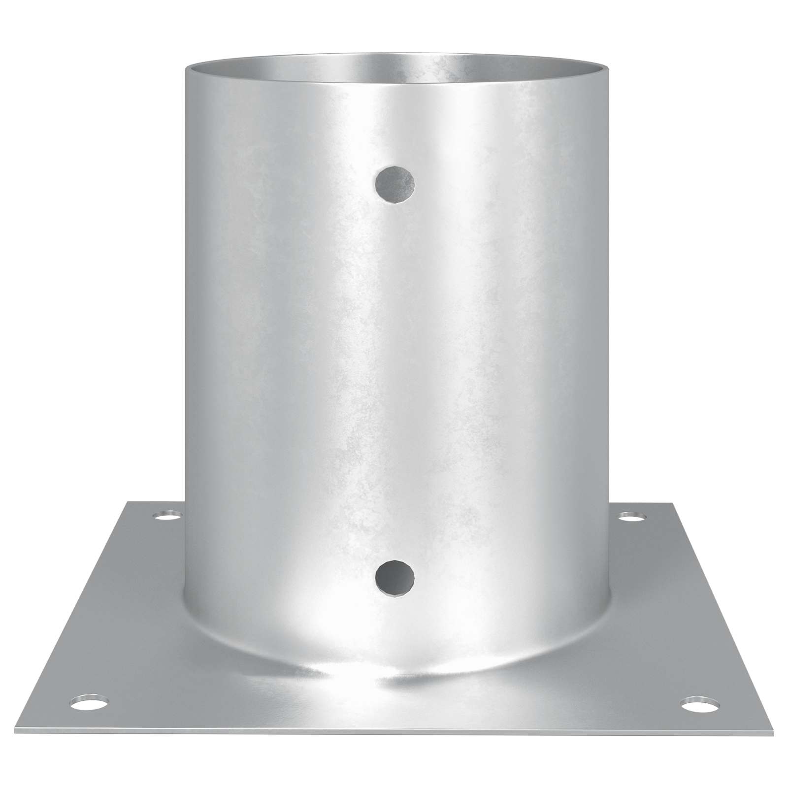 vidaXL Round Ground Anchor 4 pcs Silver 18 x 18 x15 cm Metal 4