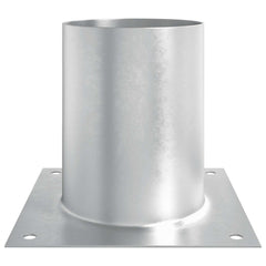 vidaXL Round Ground Anchor 4 pcs Silver 18 x 18 x15 cm Metal 5