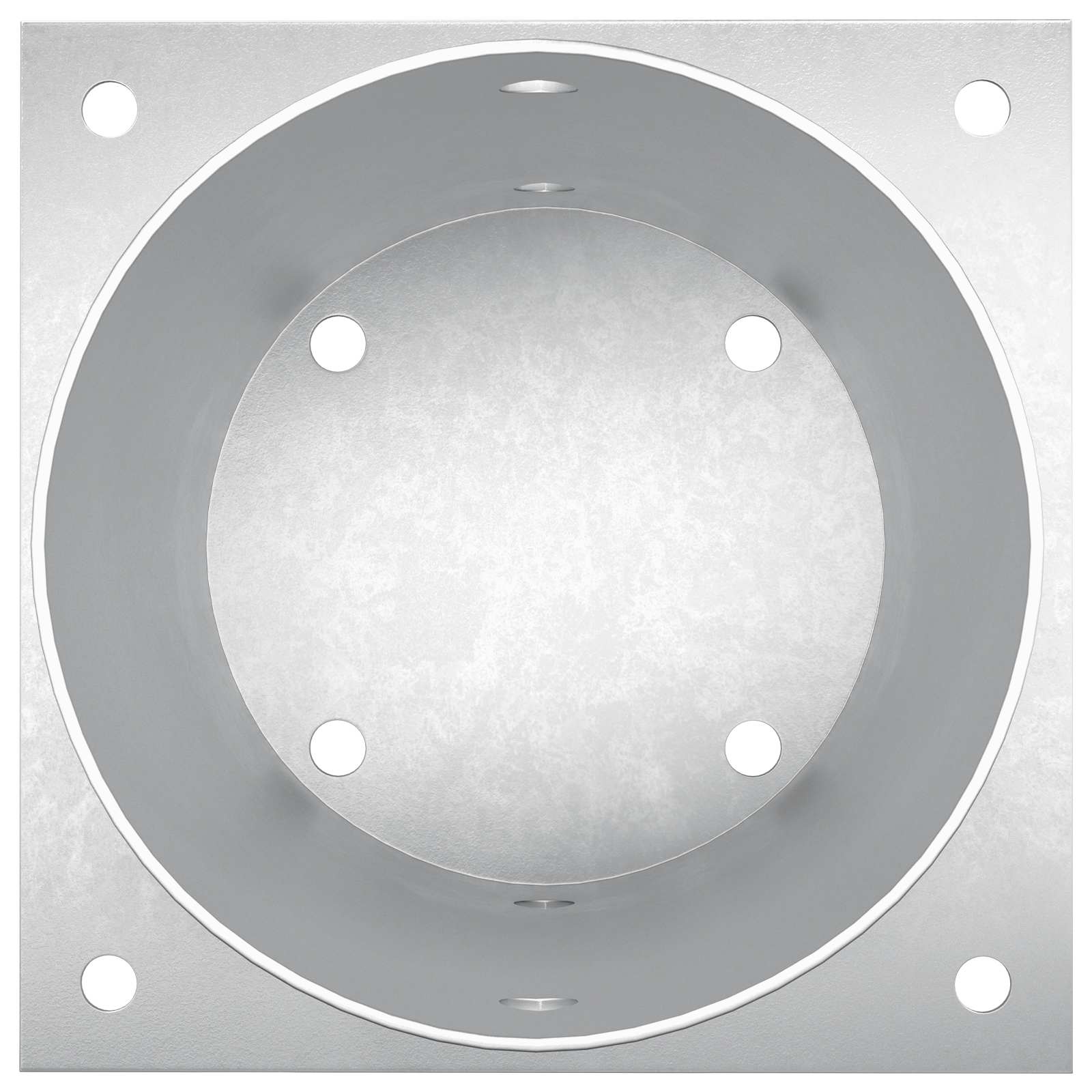 vidaXL Round Ground Anchor 4 pcs Silver 18 x 18 x15 cm Metal 6