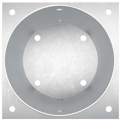 vidaXL Round Ground Anchor 4 pcs Silver 18 x 18 x15 cm Metal 6