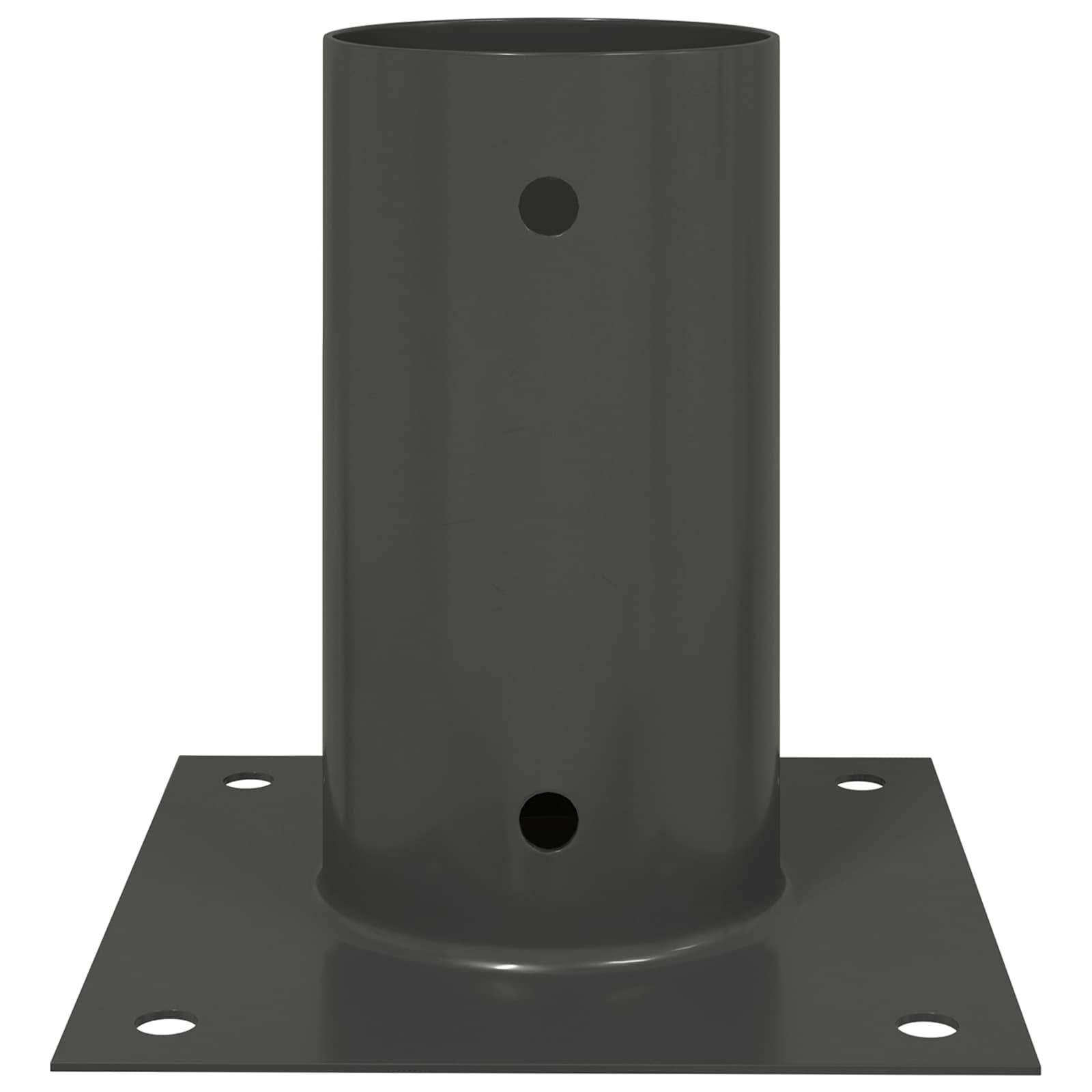 vidaXL Round Ground Anchor 12 pcs Anthracite 15 x 15 x 15 cm Metal 5