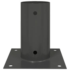 vidaXL Round Ground Anchor 12 pcs Anthracite 15 x 15 x 15 cm Metal 5