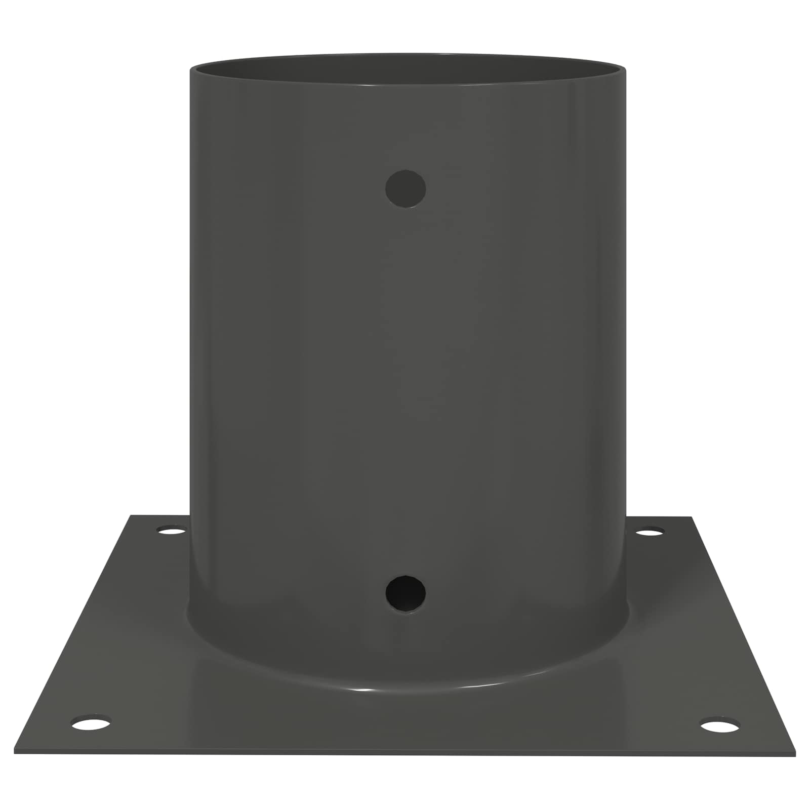 vidaXL Round Ground Anchor 4 pcs Anthracite 18 x 18 x15 cm Metal 4