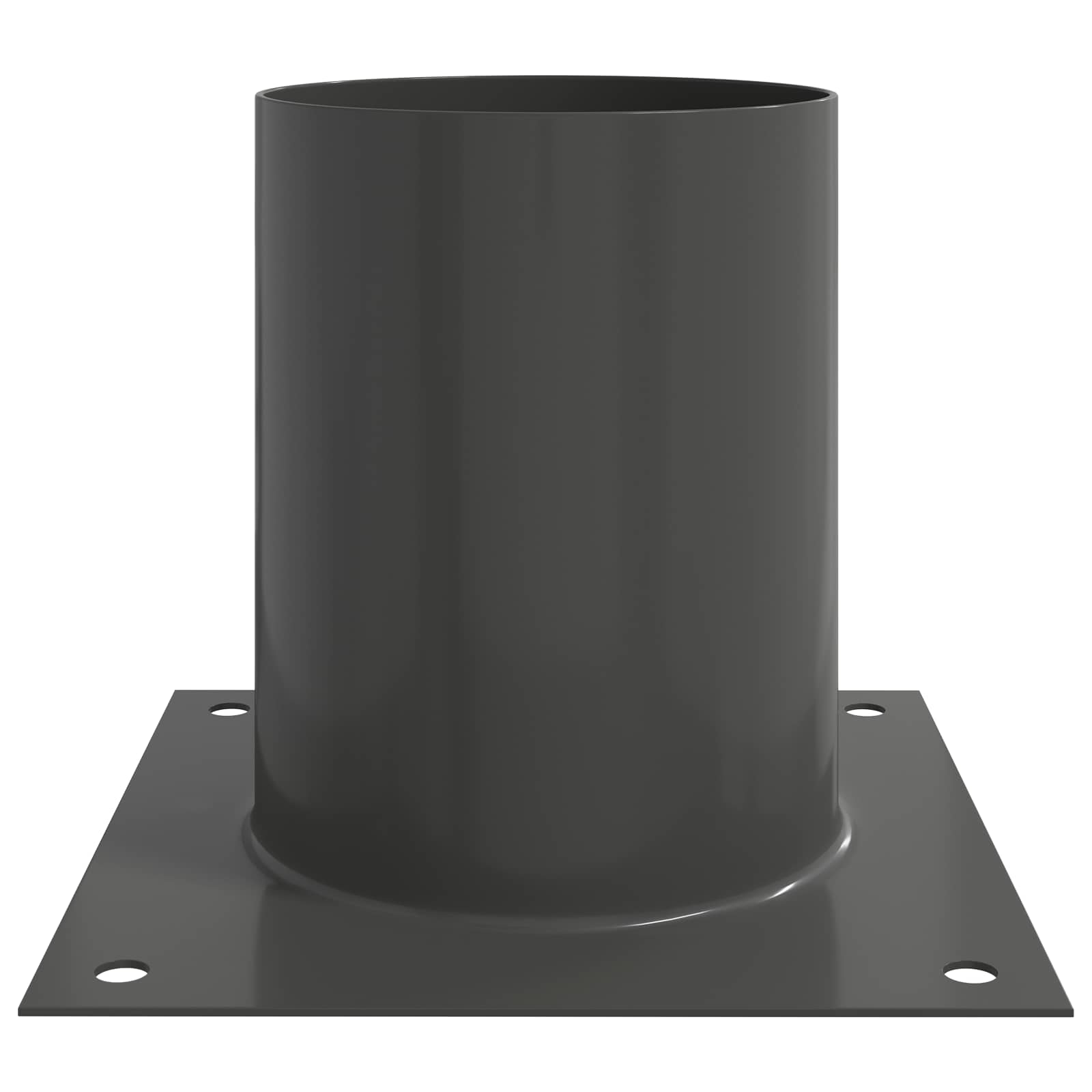 vidaXL Round Ground Anchor 4 pcs Anthracite 18 x 18 x15 cm Metal 5