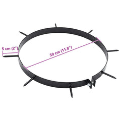 vidaXL Lawn Aerator Clamp with Spikes 5 pcs Ø 30 cm Steel 6