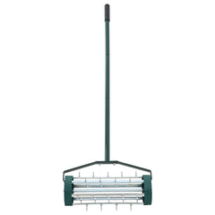 vidaXL Lawn Roller Pull with Aerator Clamps Green 127.5 x 44 cm Steel 3