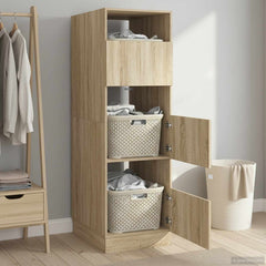 Laundry Cabinet 50 x 68 x Engineered wood Sonoma oak 162 cm