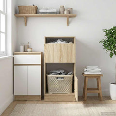 Laundry Cabinet 50 x 68 x Engineered wood Sonoma oak 102 cm