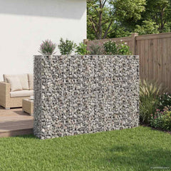 vidaXL Gabion Raised Bed Galvanised Steel Silver