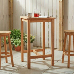 Bar Table Natural Solid-Teak 60 cm 60 cm