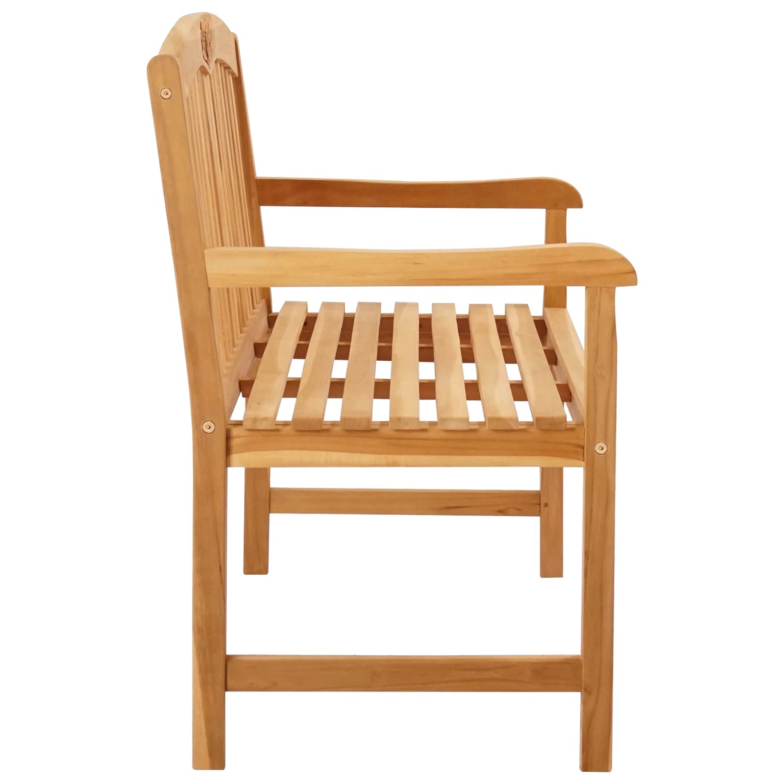 vidaXL Handcarved Rose Bench 114 x 60.5 x 95 cm Solid Teak Wood 4