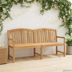 vidaXL Handcarved Rose Bench 150 x 60 x 90 cm Solid Teak Wood Natural 1