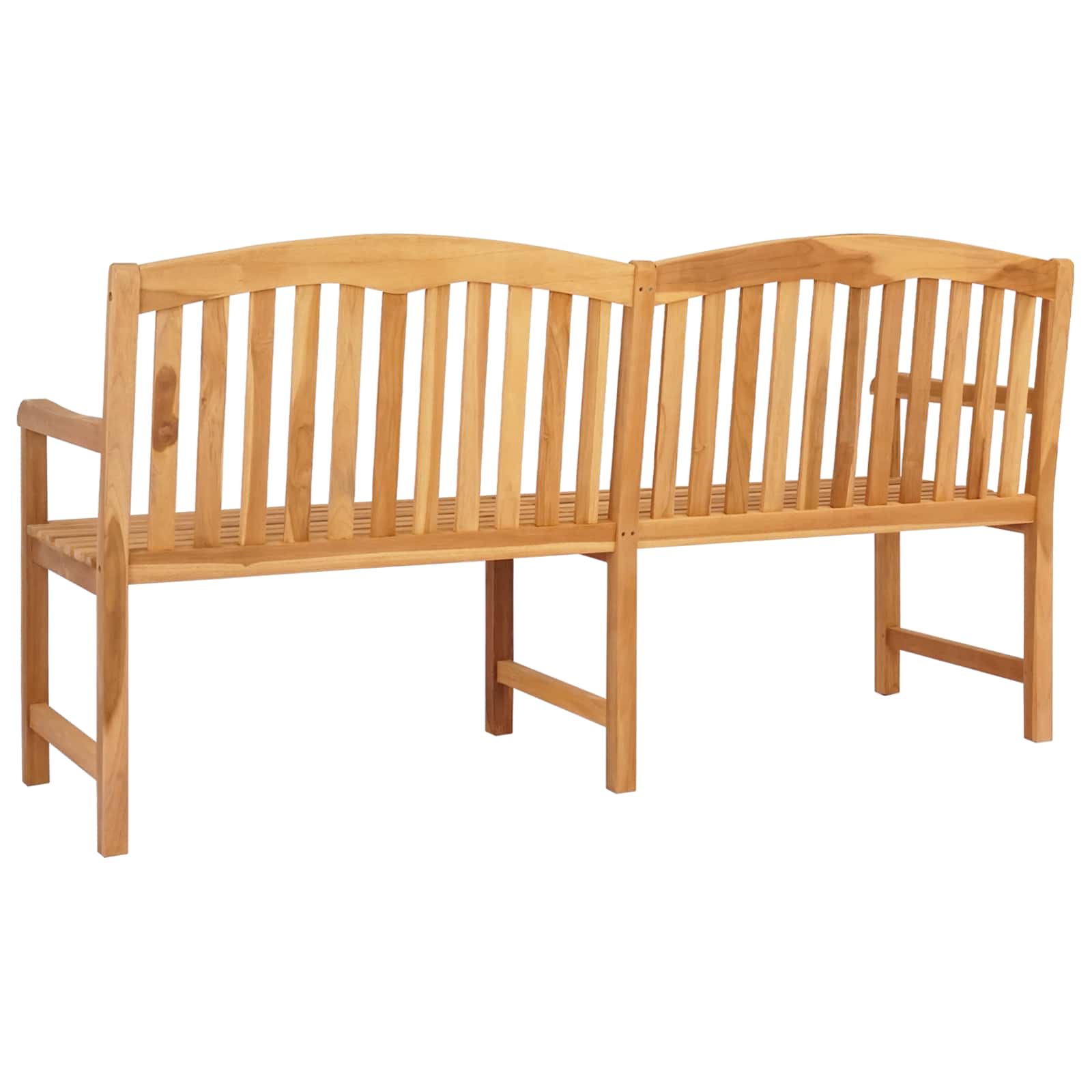 vidaXL Handcarved Rose Bench 150 x 60 x 90 cm Solid Teak Wood Natural 5