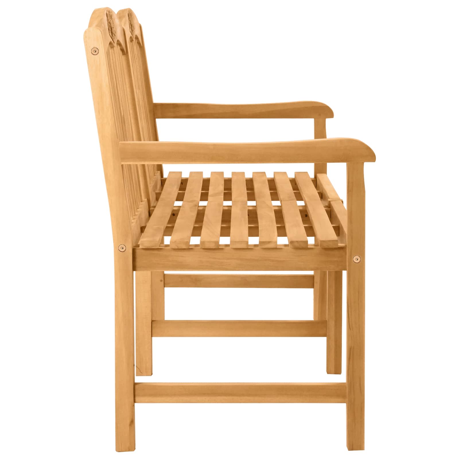 vidaXL Handcarved Rose Bench 179.5 x 61 x 90 cm Solid Teak Wood 4