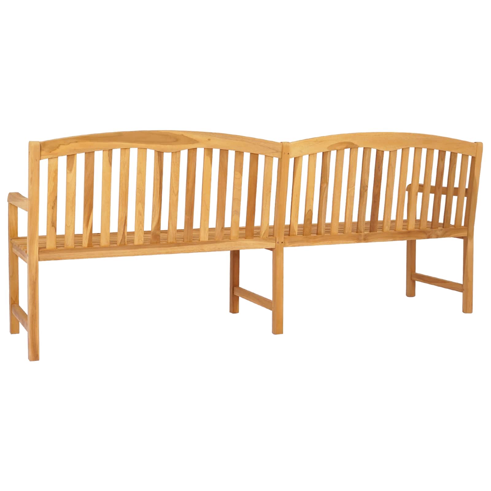 vidaXL Handcarved Rose Bench 228 x 60 x 90 cm Solid Teak Wood Natural 5