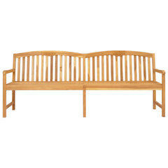 vidaXL Handcarved Rose Bench 228 x 60 x 90 cm Solid Teak Wood Natural 3