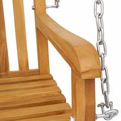 vidaXL Swing Bench 114 x 61 x 61.5 cm Solid Teak Wood Natural 6