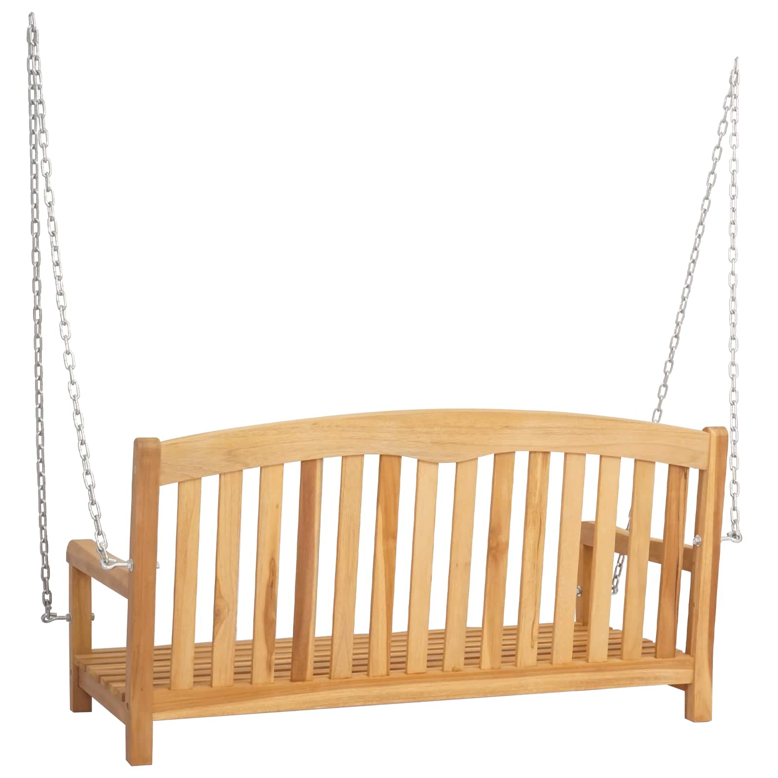 vidaXL Swing Bench 114 x 61 x 61.5 cm Solid Teak Wood Natural 5
