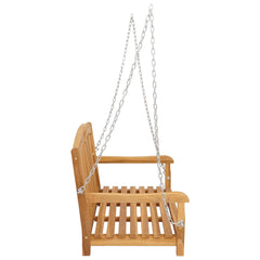 vidaXL Swing Bench 114 x 61 x 61.5 cm Solid Teak Wood Natural 4