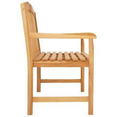 vidaXL Handcarved Rose Bench 114 x 60 x 95 cm Solid Teak Wood Natural 4