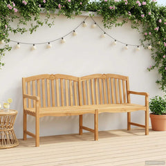 vidaXL Handcarved Rose Bench 180.5 x 60 x 96 cm Solid Teak Wood 1