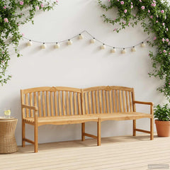 vidaXL Handcarved Rose Bench 228 x 61 x 94.5 cm Solid Teak Wood 1