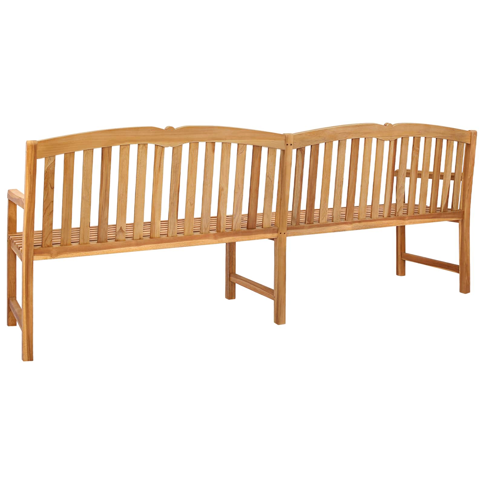 vidaXL Handcarved Rose Bench 228 x 61 x 94.5 cm Solid Teak Wood 5