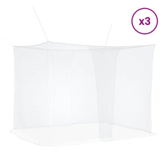 vidaXL Mosquito Net for Bed 3 pcs 156 mesh White 220 x 200 x 210 cm 3