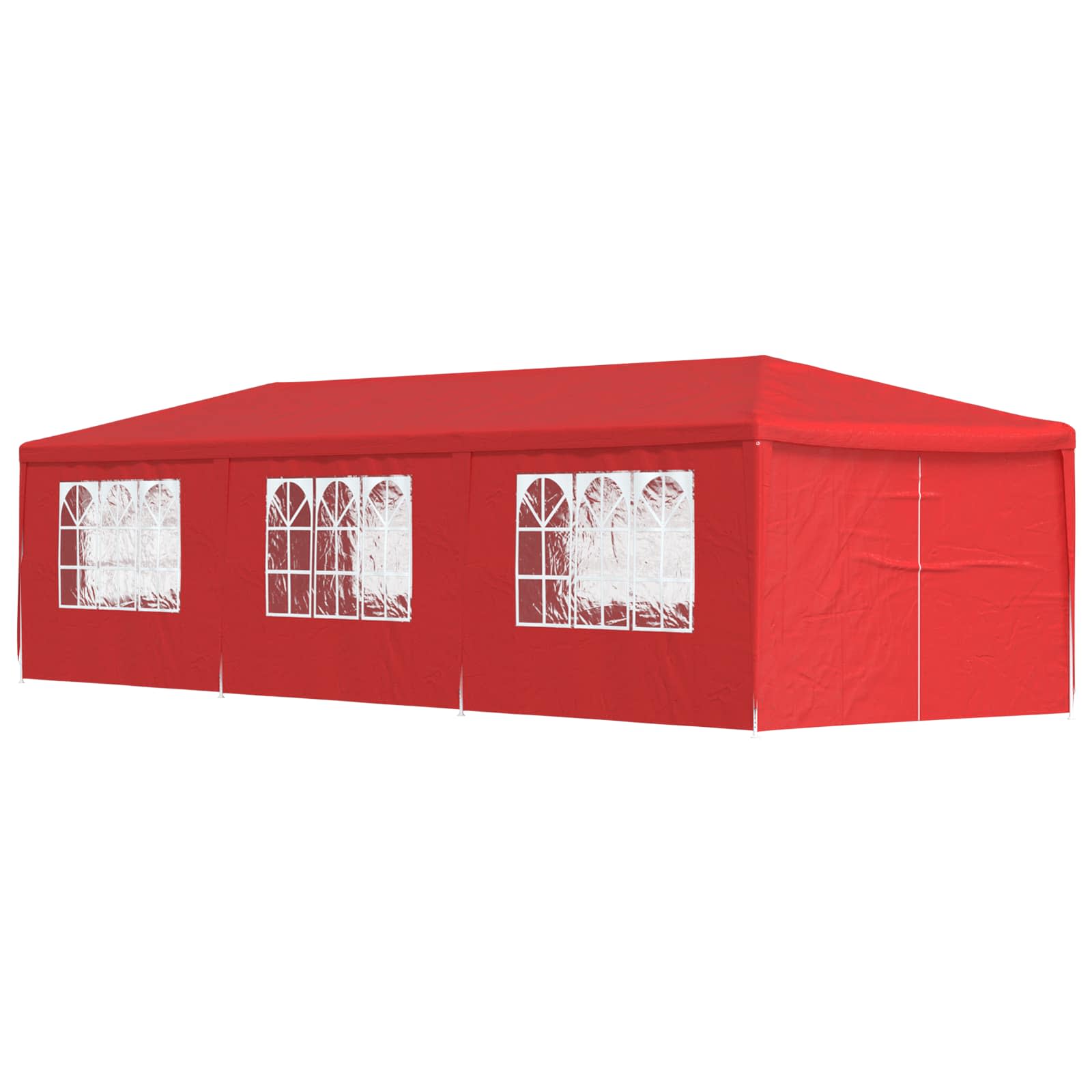 vidaXL Party Tent 900 x 300 x 255 cm Red PE and Steel 1