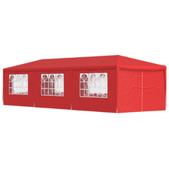 vidaXL Party Tent 900 x 300 x 255 cm Red PE and Steel 1