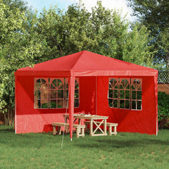 vidaXL Party Tent Sidewall 2 pcs 300 x 195 cm Red PE and Steel 1