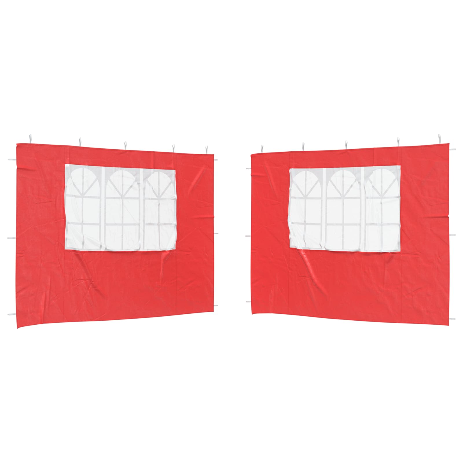 vidaXL Party Tent Sidewall 2 pcs 300 x 195 cm Red PE and Steel 2