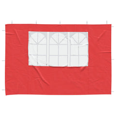 vidaXL Party Tent Sidewall 2 pcs 300 x 195 cm Red PE and Steel 3