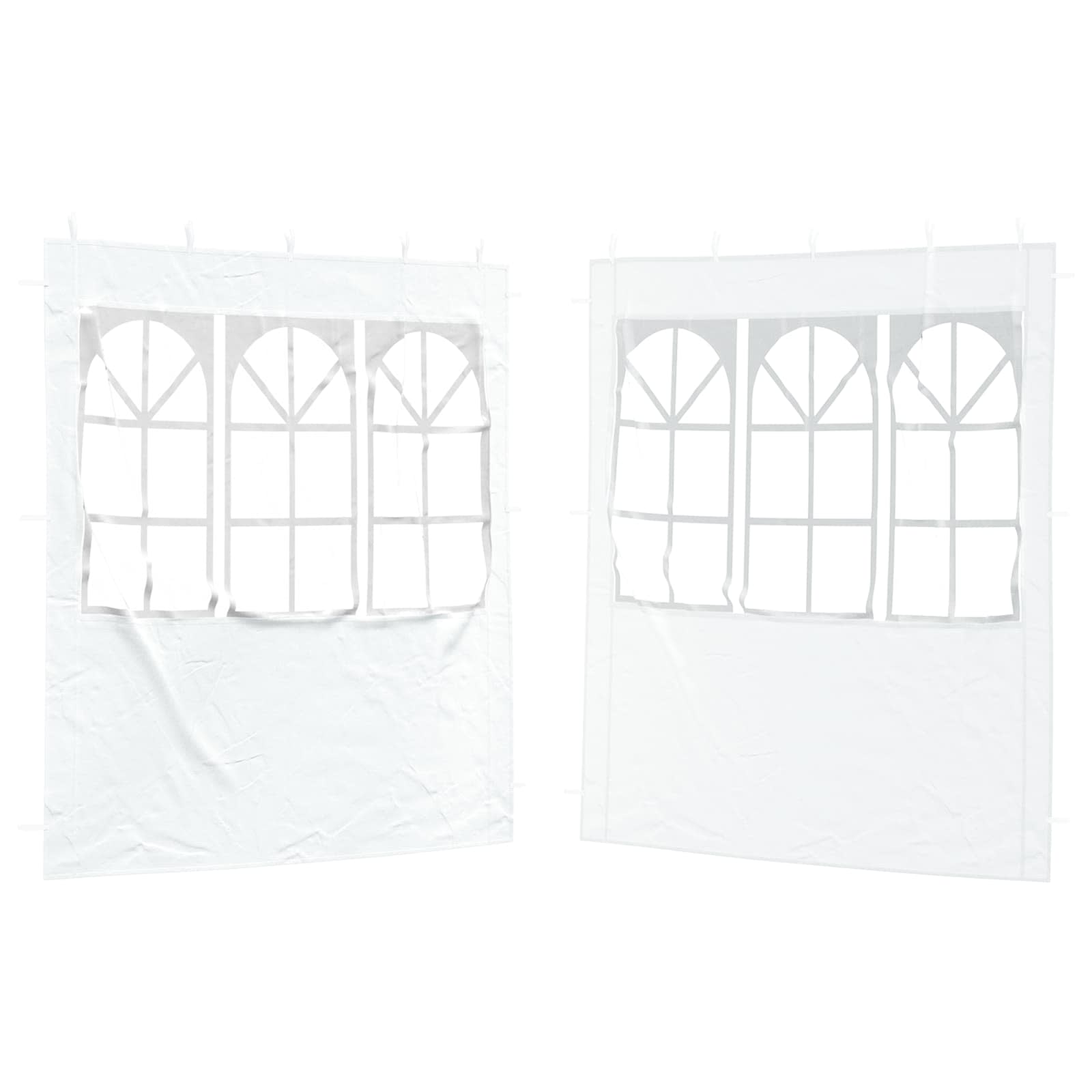 vidaXL Party Tent Sidewall 2 pcs 200 x 195 cm White PE and Steel 2