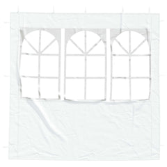 vidaXL Party Tent Sidewall 2 pcs 200 x 195 cm White PE and Steel 3