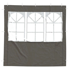 vidaXL Party Tent Sidewall 2 pcs 200 x 195 cm Anthracite PE and Steel 3