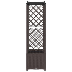 Raised Bed with Trellis and Roof PP Brown with Curved Roof (3 Side trellis) 163 cm 138 cm