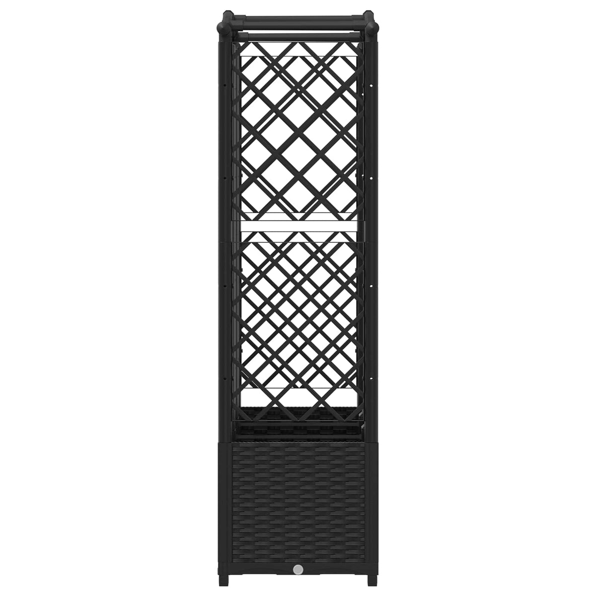 Raised Bed with Trellis and Roof PP Black with Curved Roof (3 Side trellis) 163 cm 138 cm