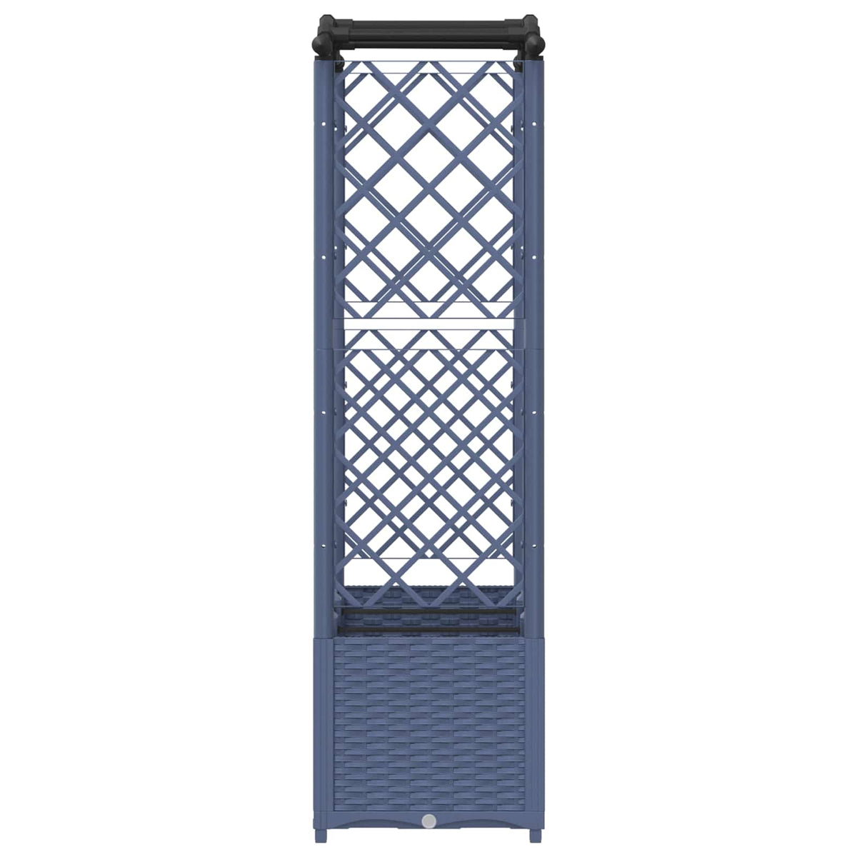 Raised Bed with Trellis and Roof PP Grey with Curved Roof (2 Side trellis) 164 cm 138 cm
