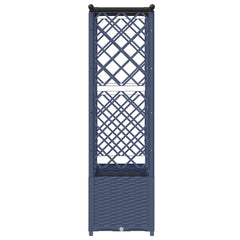 Raised Bed with Trellis and Roof PP Grey with Flat Roof (2 Side trellis) 162.5 cm 136 cm