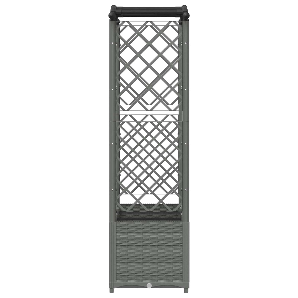 Raised Bed with Trellis and Roof Light Grey with Curved Roof (2 Side trellis) 164 cm 138 cm