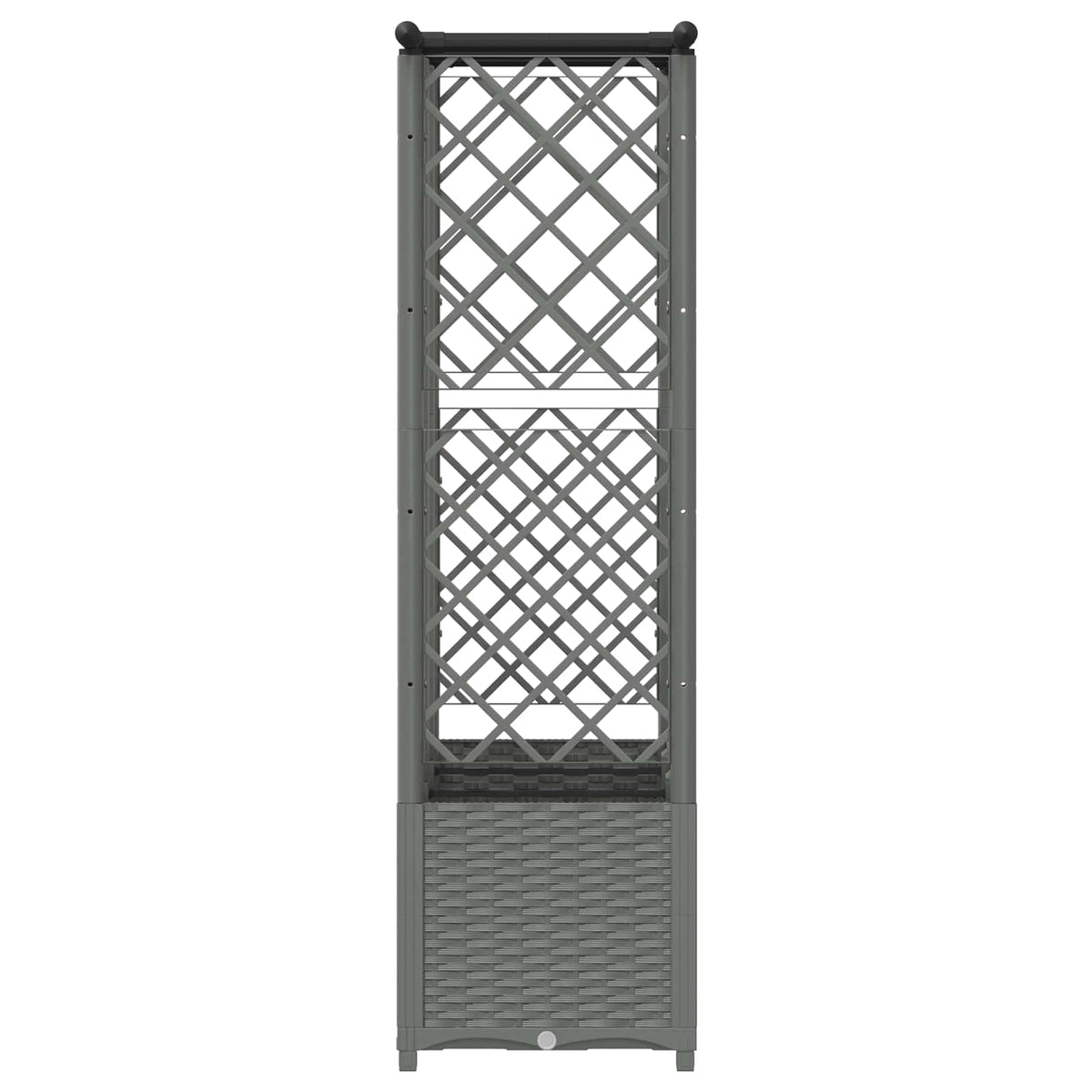 Raised Bed with Trellis and Roof Light Grey with Flat Roof (3 Side trellis) 163.5 cm 136 cm