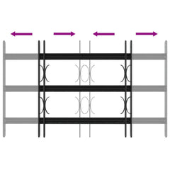 vidaXL Security Grille for Windows with 3 Crossbars 3 pcs 43-74 cm 6